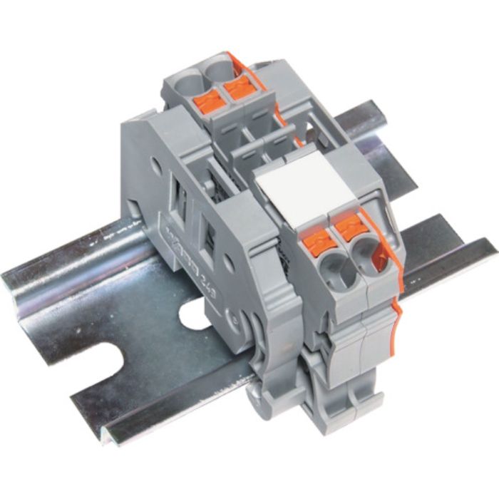 TRUSCO スプリング式端子台2線式 2極 電線サイズ0.25〜2.5(Tcode:2573048)