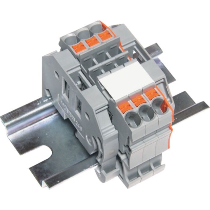 TRUSCO スプリング式端子台2線式 3極 電線サイズ0.25〜2.5(Tcode:2573042)