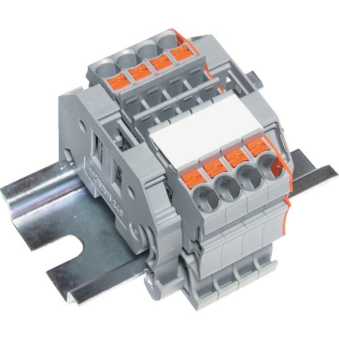 TRUSCO スプリング式端子台2線式 4極 電線サイズ0.25〜2.5(Tcode:2573041)