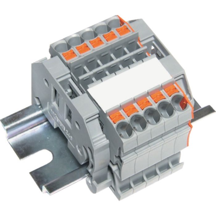 TRUSCO スプリング式端子台2線式 5極 電線サイズ0.25〜2.5(Tcode:2573044)