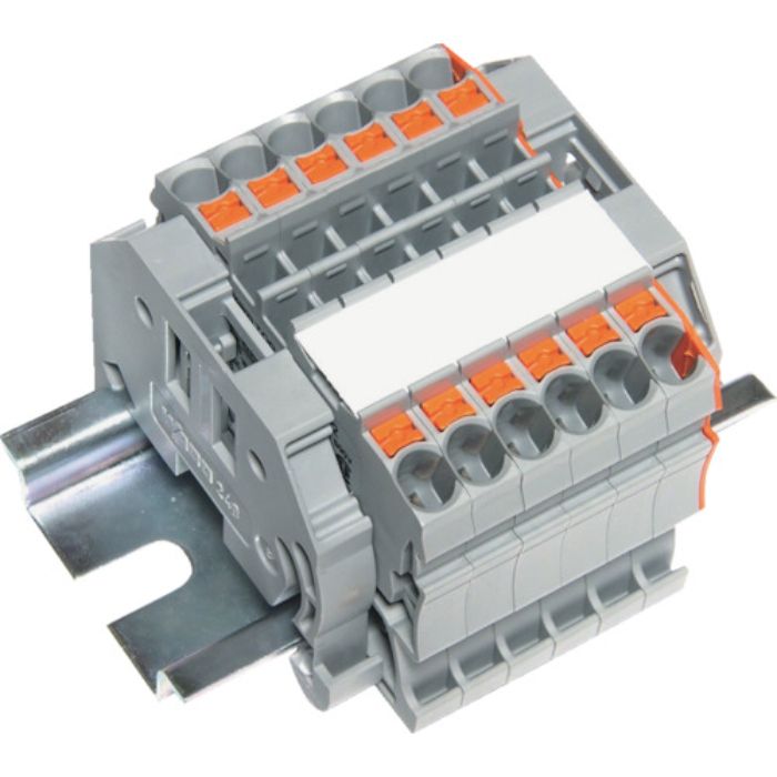 TRUSCO スプリング式端子台2線式 6極 電線サイズ0.25〜2.5(Tcode:2573049)