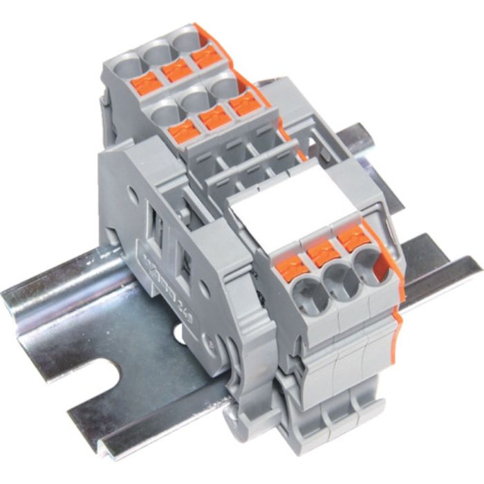 TRUSCO スプリング式端子台3線式 3極 電線サイズ0.25〜2.5(Tcode:2573045)