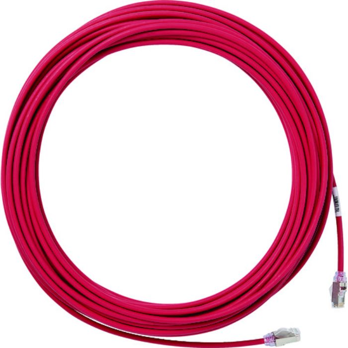 PANDUIT カテゴリ6A細径シールドパッチコード 1m 赤(Tcode:8367599)