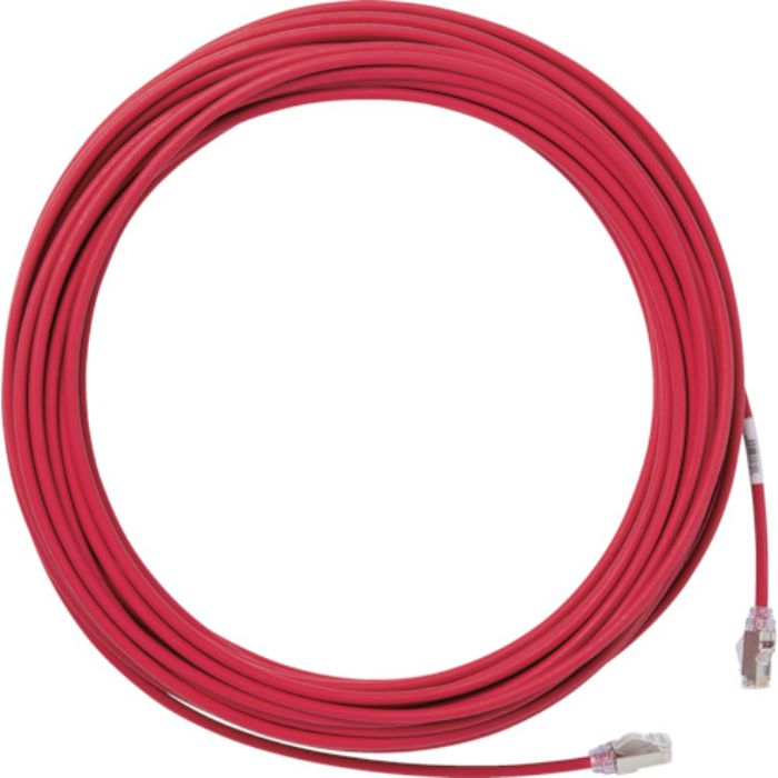 PANDUIT カテゴリ6A細径シールドパッチコード 3m 赤(Tcode:8367605)