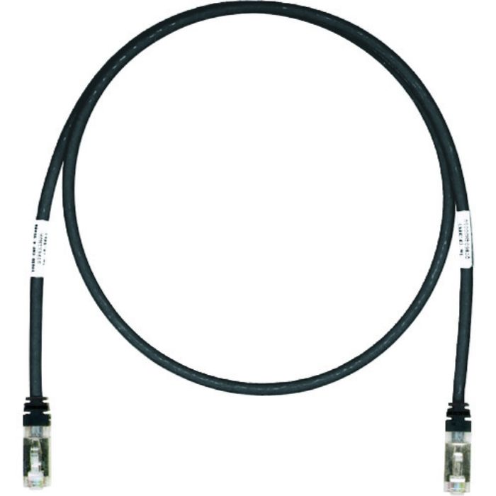 PANDUIT CAT6A/CAT6 シールドパッチコード 2.5m 黒 STP6X2.5MBL(Tcode:1950376)