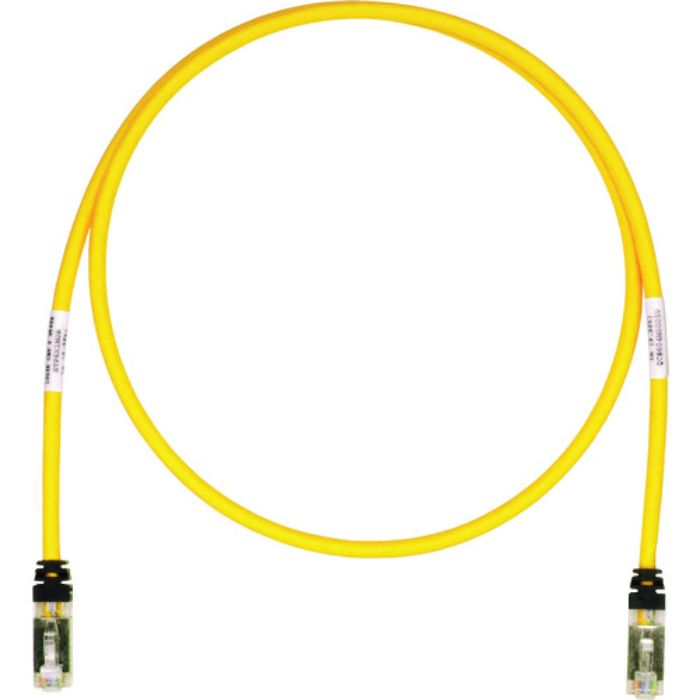 PANDUIT CAT6A/CAT6 シールドパッチコード 2.5m 黄 STP6X2.5MYL(Tcode:1950382)