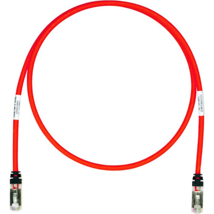 PANDUIT CAT6A/CAT6 シールドパッチコード 4m 赤 STP6X4MRD(Tcode:1950385)