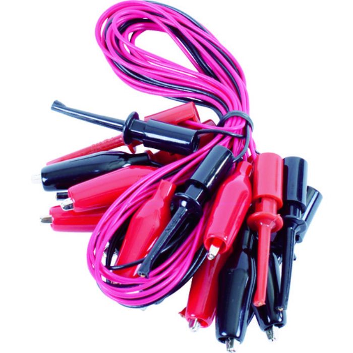 テイシン テストリード50cmシールドクリップS⇔ICクリップS(10本入)(Tcode:4370929)