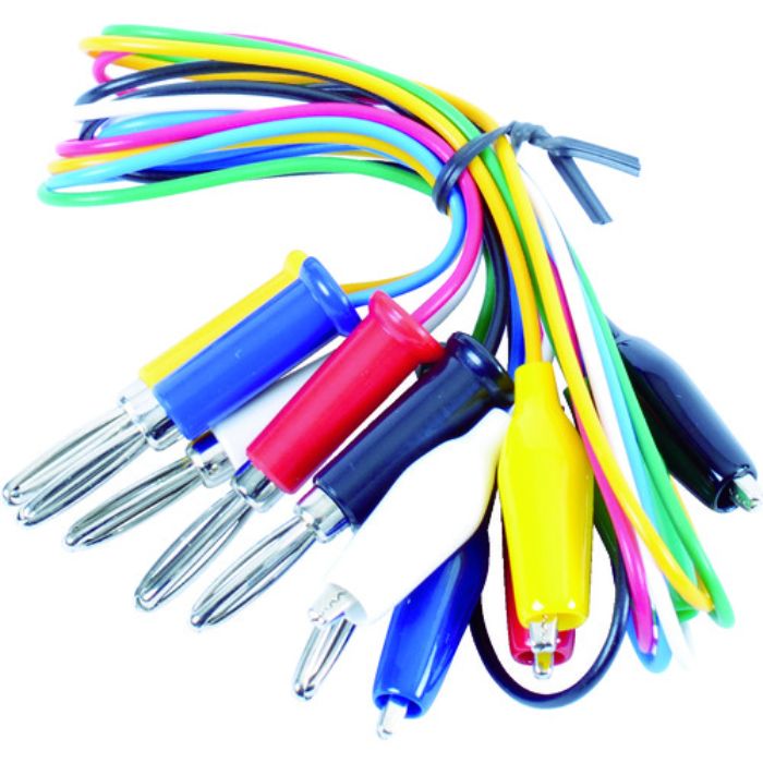 テイシン テストリード 50cm シールドクリップS⇔バナナプラグ(6本入)(Tcode:4370937)