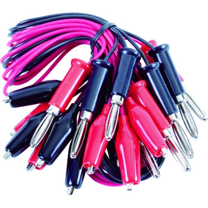 テイシン テストリード 50cm シールドクリップS⇔バナナプラグ(10本入)(Tcode:4370945)