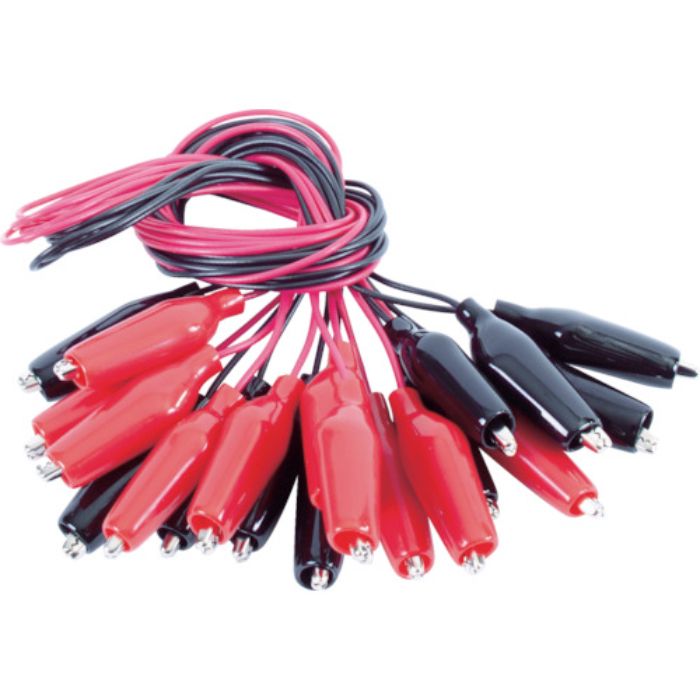 テイシン テストリード小 20cm シールドクリップS両端付 1袋(PK)10本(Tcode:4348419)