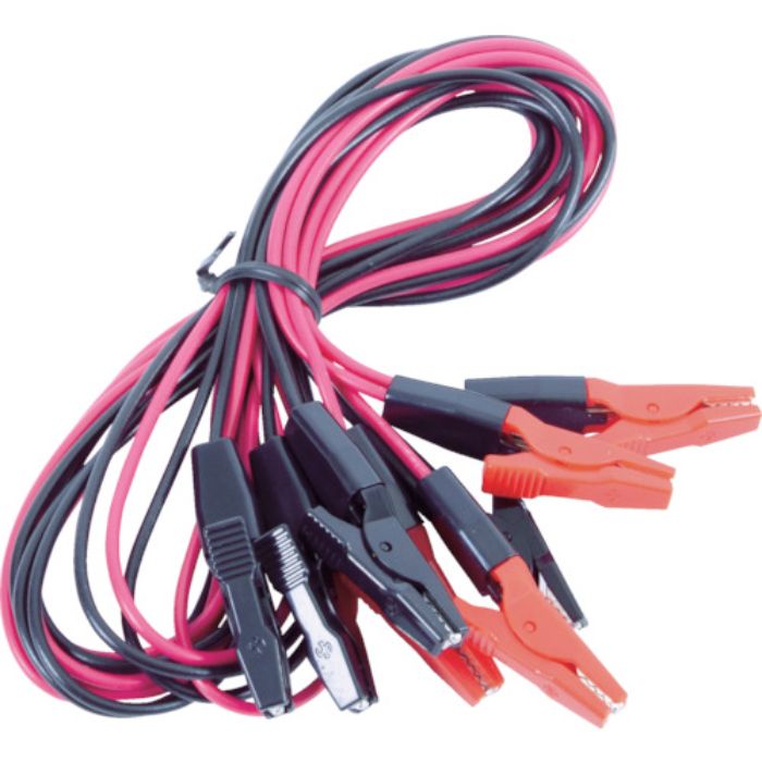 テイシン テストリードS 100cm モールドクリップS両端付 0.3sq 4本(Tcode:4370988)