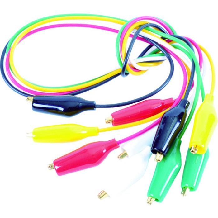 テイシン テストリード小 45cm シールドクリップS(金メッキ)両端付 5本入(Tcode:4348435)