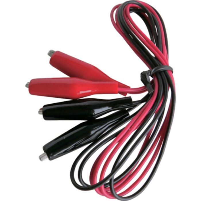 テイシン テストリード中 100cm シールドクリップM両端付 (2本入)(Tcode:8068288)