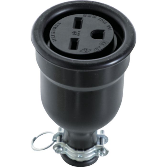 TRUSCO 防水コネクターボデー接地2P(Tcode:2572516)