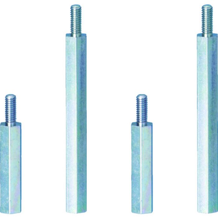 TRUSCO 六角サポーター 三価クロメート M3XL10 10個入(Tcode:4878973)