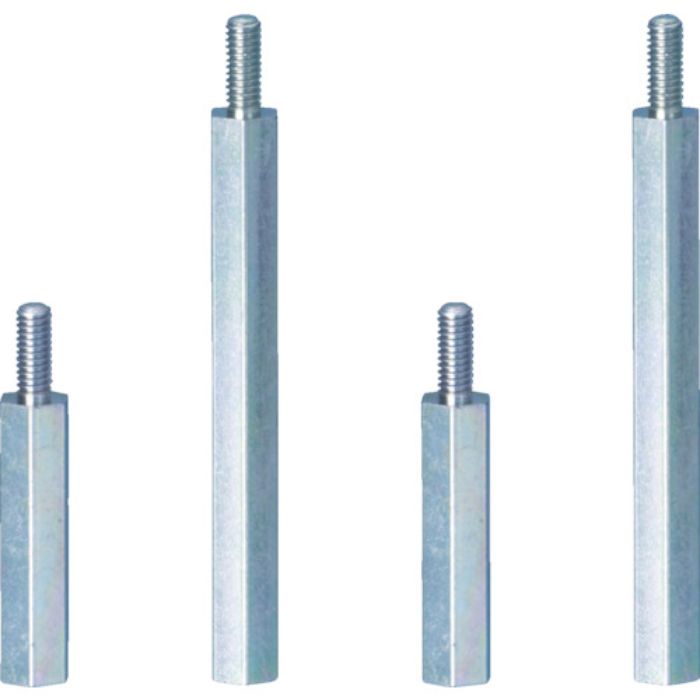 TRUSCO 六角サポーター 三価クロメート M4XL70 10個入(Tcode:4879121)