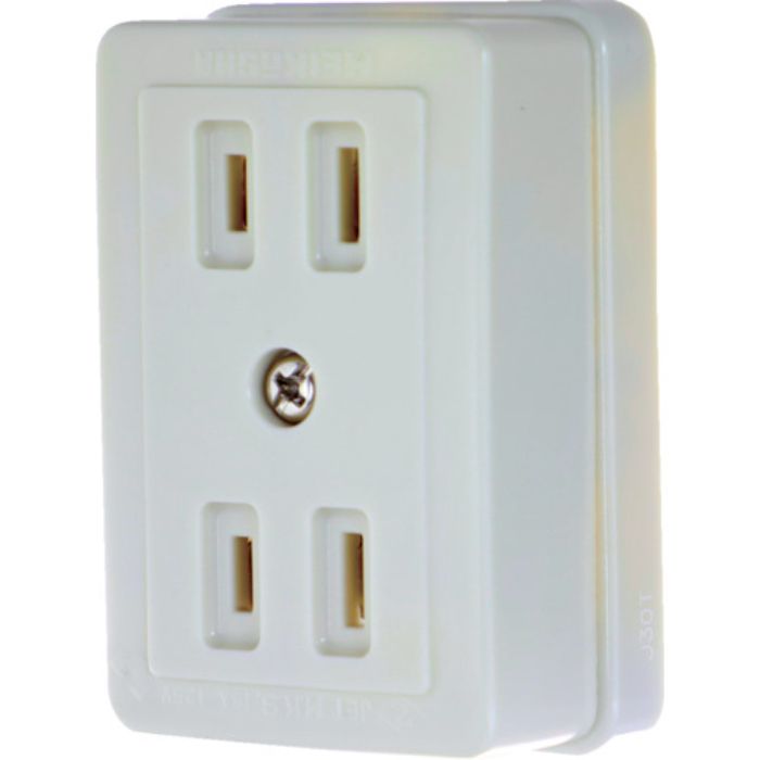 TRUSCO ダブルコンセント(白)(Tcode:2572526)