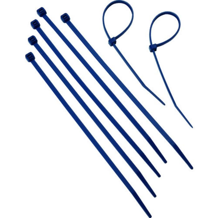 TRUSCO 金属センサー感知可能ケーブルタイ 幅2.5mmx203mm 青(Tcode:1609226)