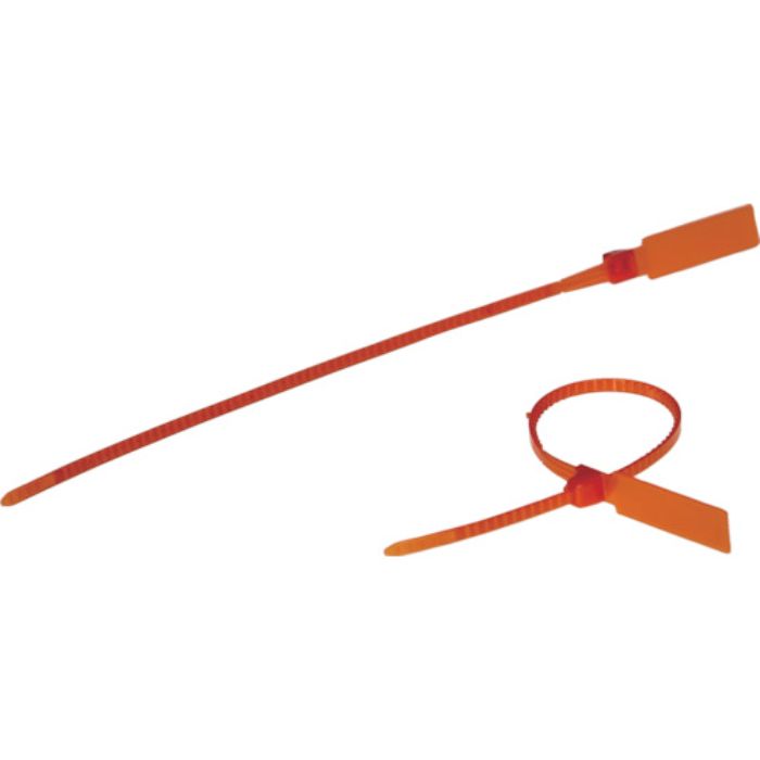 TRUSCO セキュリティータイ長さ238mm 表示可能タイプ オレンジ 100本入(Tcode:1954842)