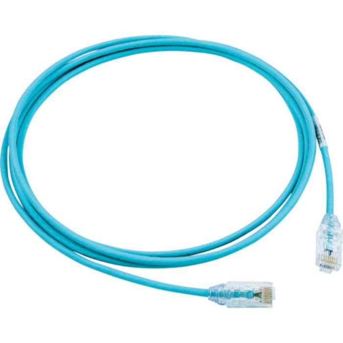 PANDUIT カテゴリ6細径パッチコード 10m パステルブルー UTP28SP10MPB(Tcode:7853301)
