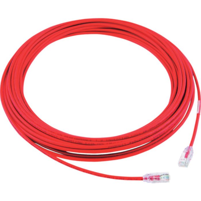PANDUIT カテゴリ6A細径パッチコード 15m 赤 UTP28X15MRD(Tcode:7853521)