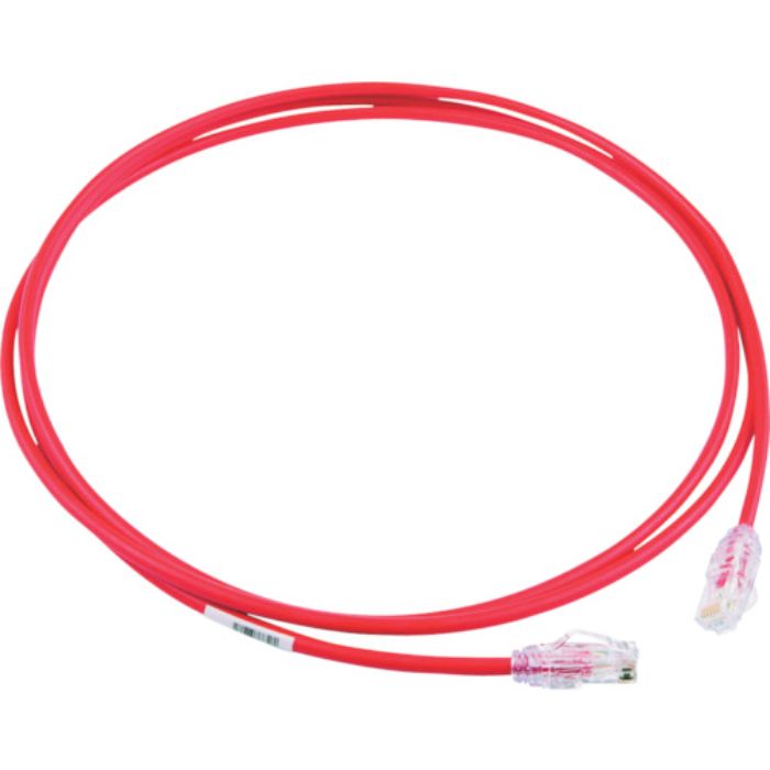 PANDUIT カテゴリ6A細径パッチコード 2m 赤 UTP28X2MRD(Tcode:7853629)