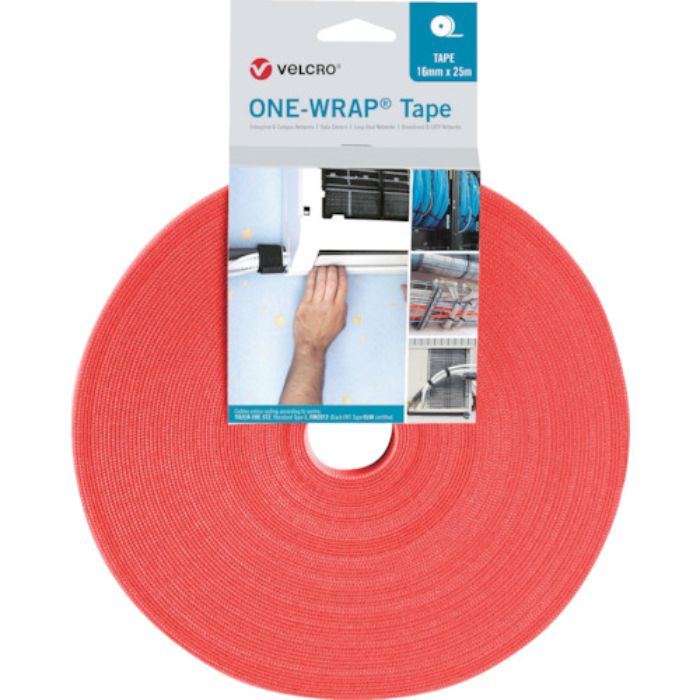 ヴェルクロ ヴェルクロ[[R上]] ONE-WRAP[[R上]] テープ 幅25mm×長さ25m オレンジ(Tcode:2503631)