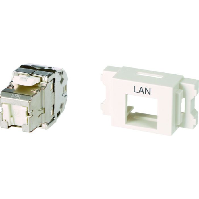 コーニング Cat6A RJ45モジュラージャック+JISプレート用アダプタセット(Tcode:8369632)