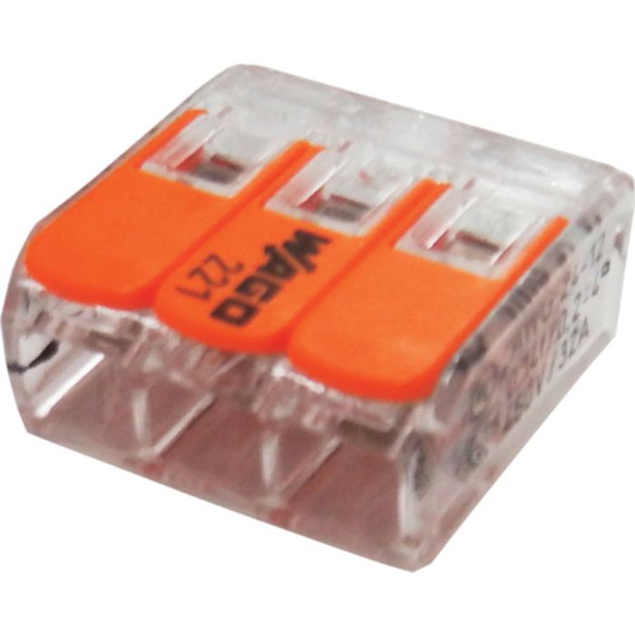 JAPPY ワンタッチコネクタ クリアタイプ 8個入 電線数3本(Tcode:1292146)