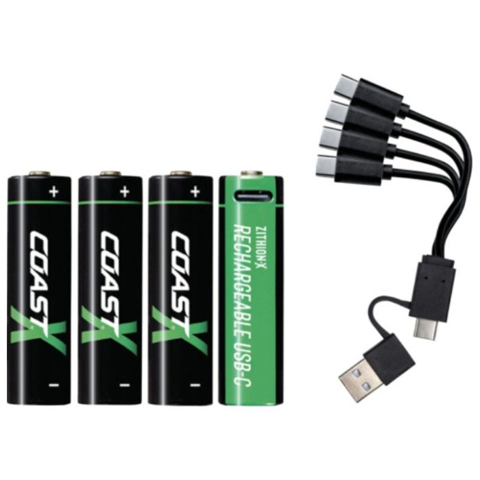 COAST　単3形リチウムイオン充電池【4本組】充電池　ZXAA