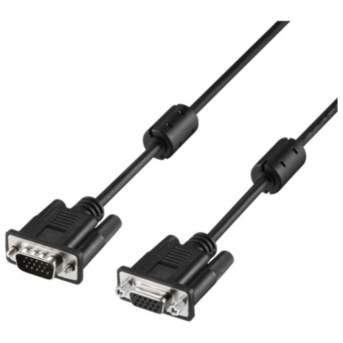 BUFFALO　ディスプレイ延長ケーブル　D-sub15pin　5m　ブラック