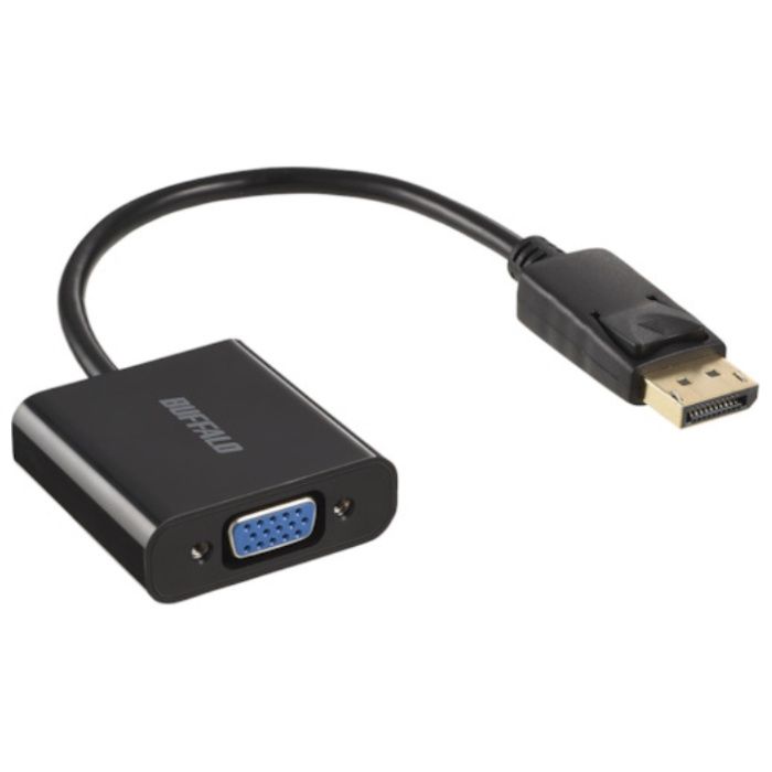 BUFFALO　DP-VGA　変換アダプター　0.15m　ブラック