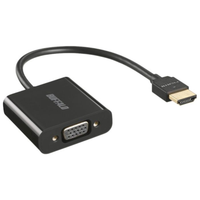 BUFFALO　HDMI　to　VGA変換アダプター　0.15m　ブラック