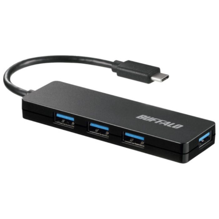 BUFFALO　USB3.1(Gen1)　Type-C　4ポート　バスパワーハブ　ブラック