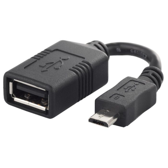 BUFFALO　USB変換アダプター　USB-microB:USB-Aメス　ブラック