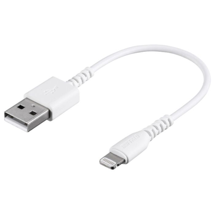 BUFFALO　Lightningケーブル(Type-A　to　Lightning)　MFi認証モデル　0.1m　ホワイト