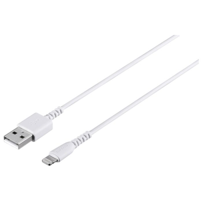 BUFFALO　Lightningケーブル(Type-A　to　Lightning)　MFi認証モデル　1.5m　ホワイト