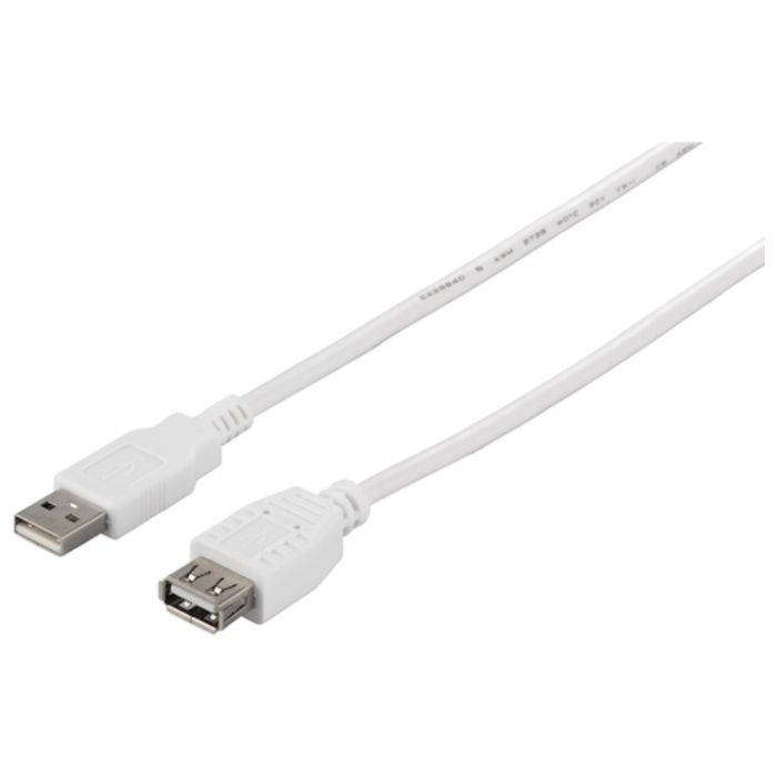 BUFFALO　USB2.0延長ケーブル(A　to　A)　3m　ホワイト