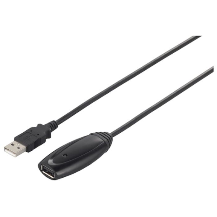 BUFFALO　USB2.0リピーターケーブル(A　to　A)　5m　ブラック