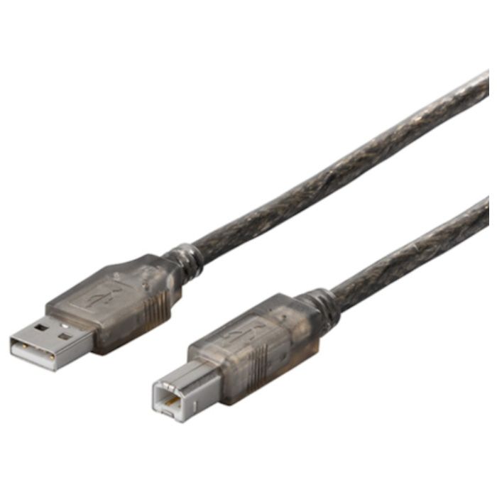 BUFFALO　USB2.0ケーブル(A　to　B)　0.7m　ブラックスケルトン