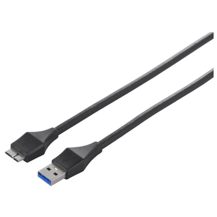 BUFFALO　ユニバーサルコネクター　USB3.0　A　to　microB　ケーブル　3.0m　ブラック