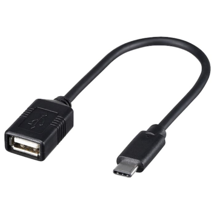 BUFFALO　USB2.0変換ケーブル(Aメス　to　C)　0.15m　ブラック