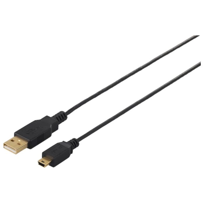 BUFFALO　USB2.0ケーブル(A　to　miniB)　スリムタイプ　2m　ブラック