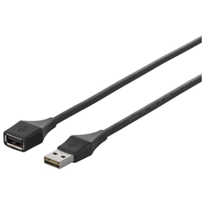 BUFFALO　どっちもUSB2.0　A　to　A　延長ケーブル　0.5m　ブラック