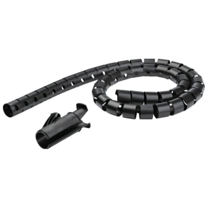StarTech　ケーブル結束スパイラルチューブ/拡張式コイルラップ/2.5m/直径25mm/ブラック/配線オーガナイザー