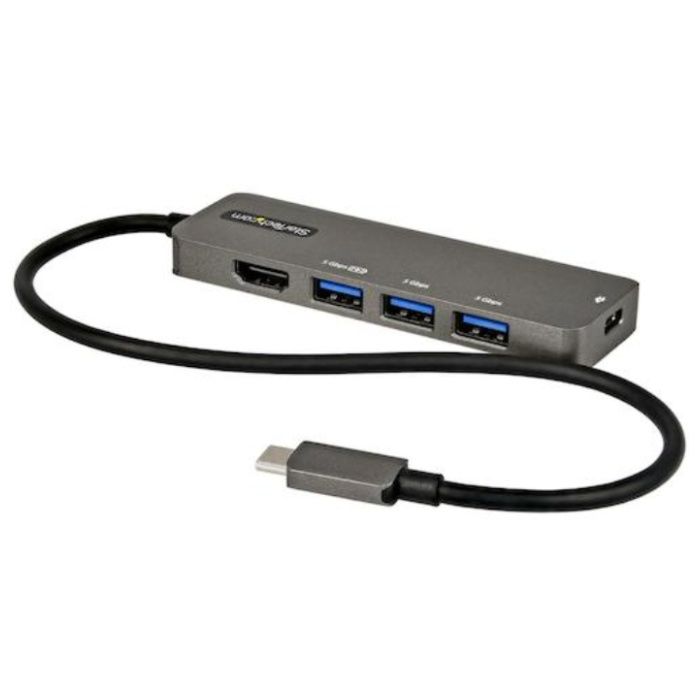StarTech　マルチポートアダプター/USB-C/シングルモニター/4K60Hz　HDMI/100W　PD/4ポートUSBハブ