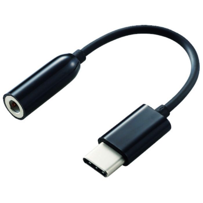 ELECOM　イヤホン・ヘッドホン用　USB　Type-C変換ケーブル　ブラック