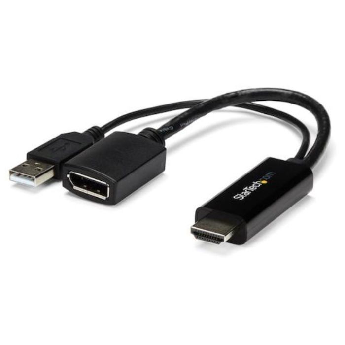 StarTech　ディスプレイアダプター/HDMI　-　DP/4K30Hz/USBパワー/BK