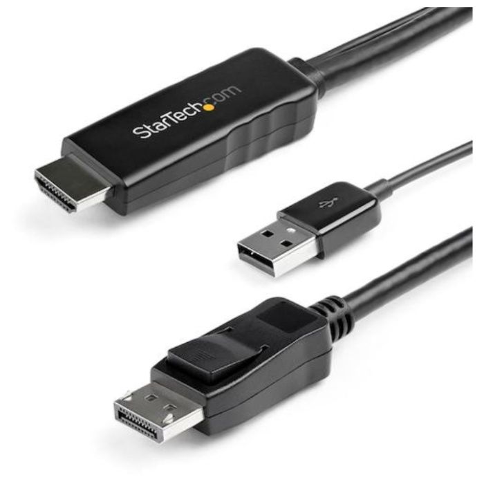 StarTech　ディスプレイ変換ケーブル/HDMI　-　DP/2m/4K30Hz/USBパワー